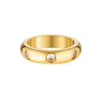 Gelato Ring - 3 sparkly pink crystal gemstones 
