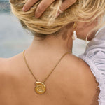 Gold shell beach style necklace 
