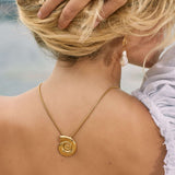 Gold shell beach style necklace 