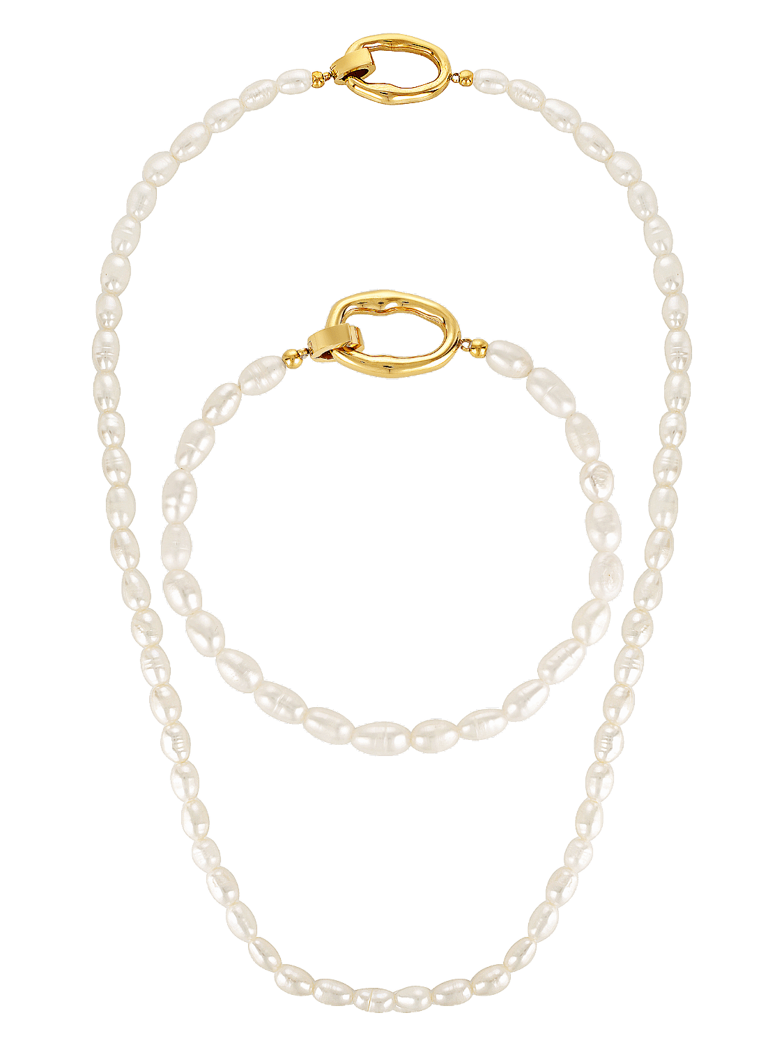 pearl jewellery with gold clasp