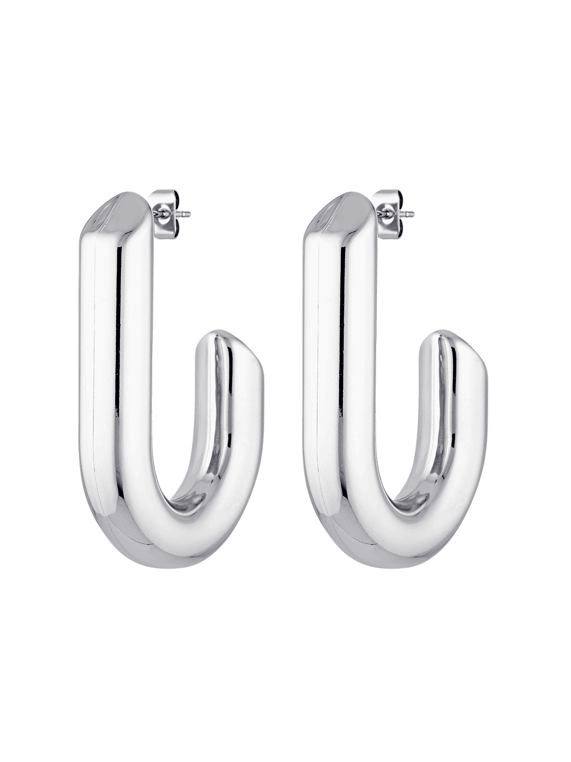 Statement earrings in silver from Bixby