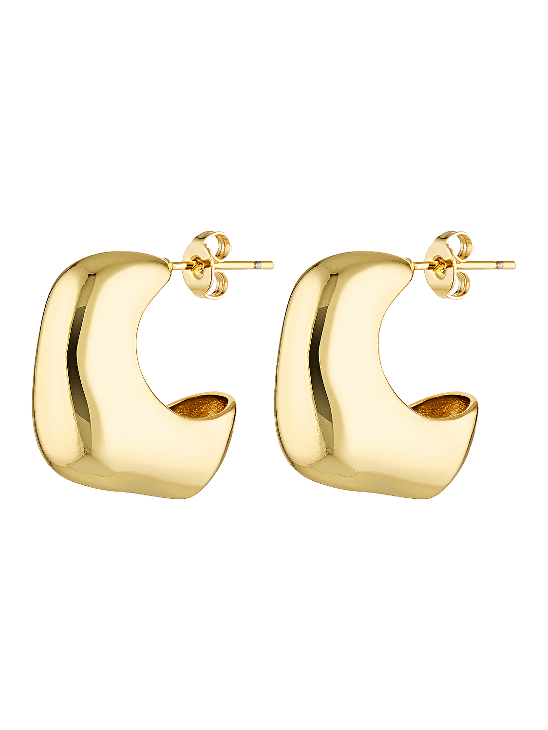 gold filled organic earrings