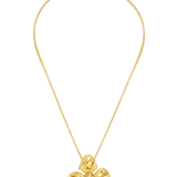 Hibiscus tropical flower pendant necklace 