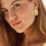 Sculpt Collection gold earrings 