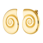 Gold Shell shaped stud earrings 