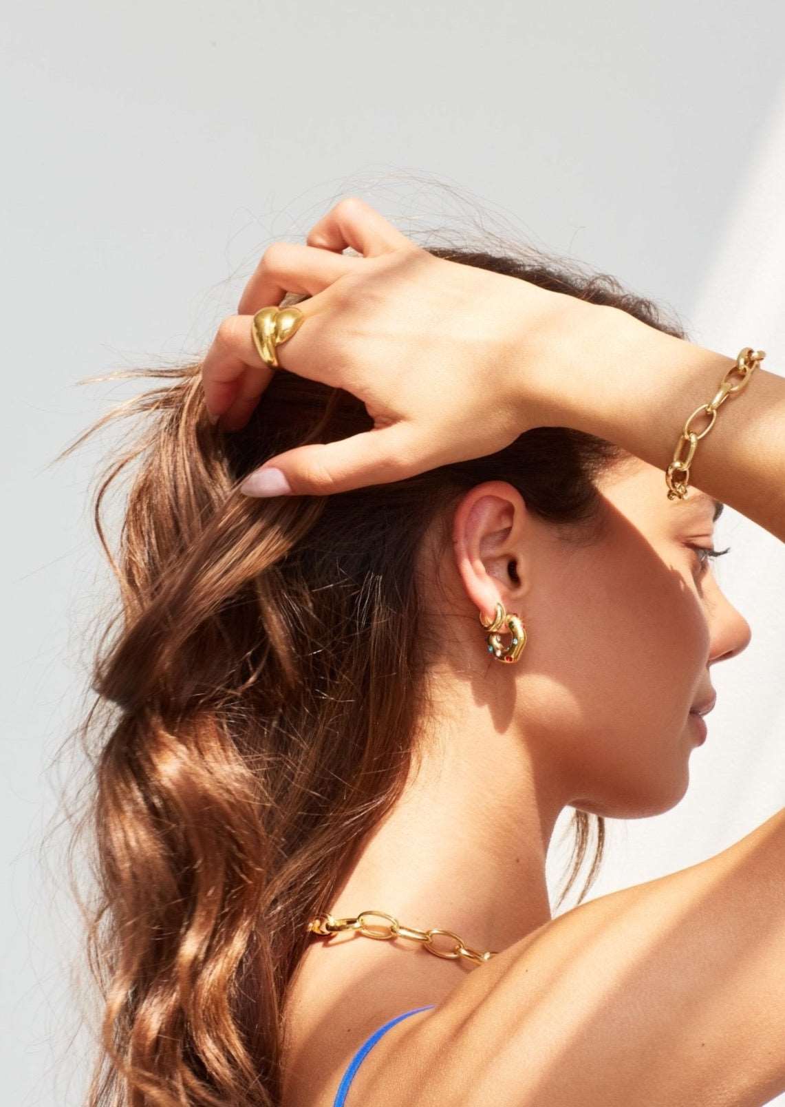 Model in Bixby and Co jewellery