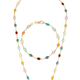 gold filled jewellery with coloured gems