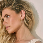 Silver bow stud earrings 