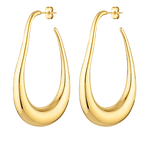 Long sculptural hoop earrings 