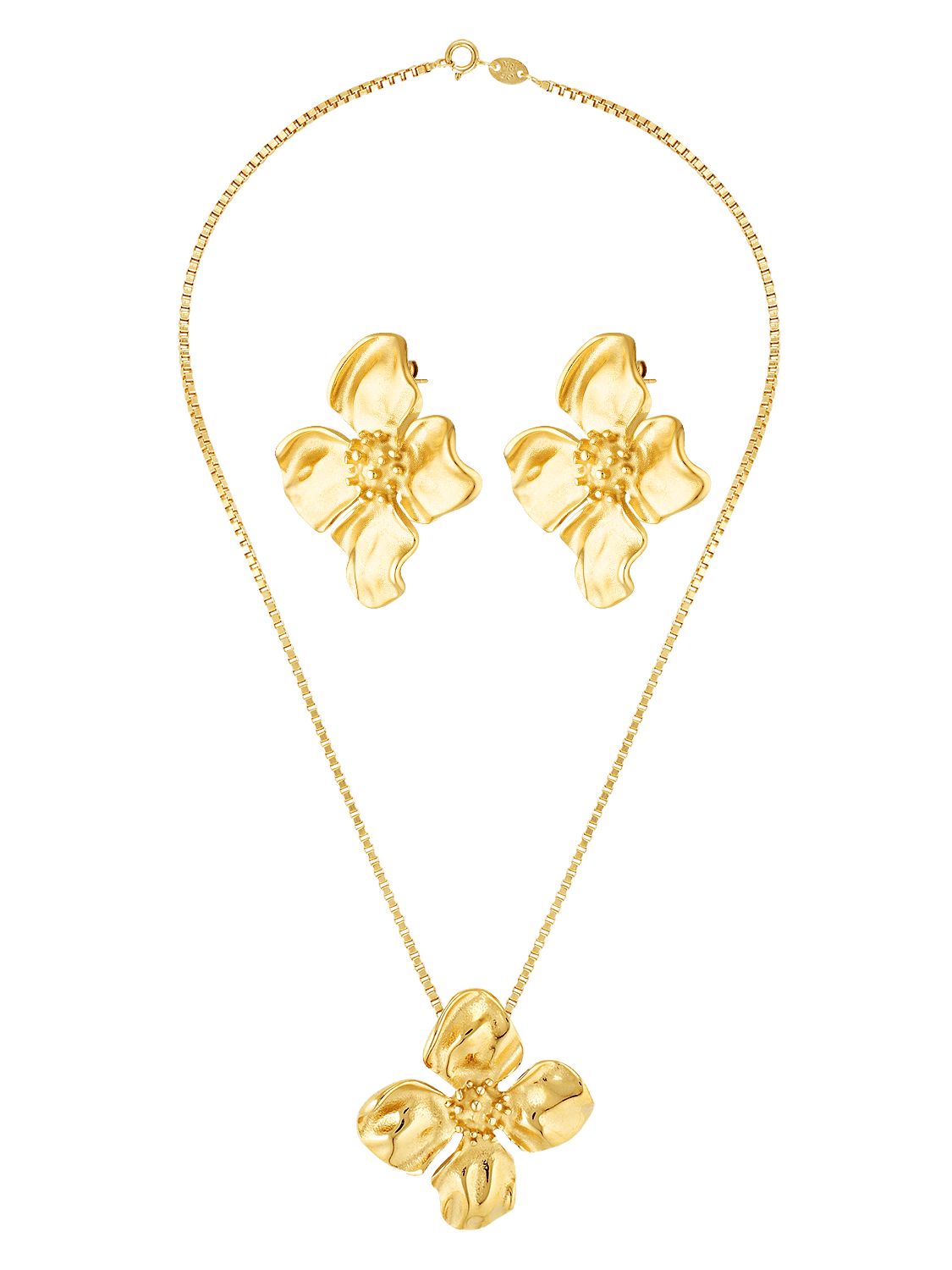 Tahiti Set - hibiscus flower pendant 